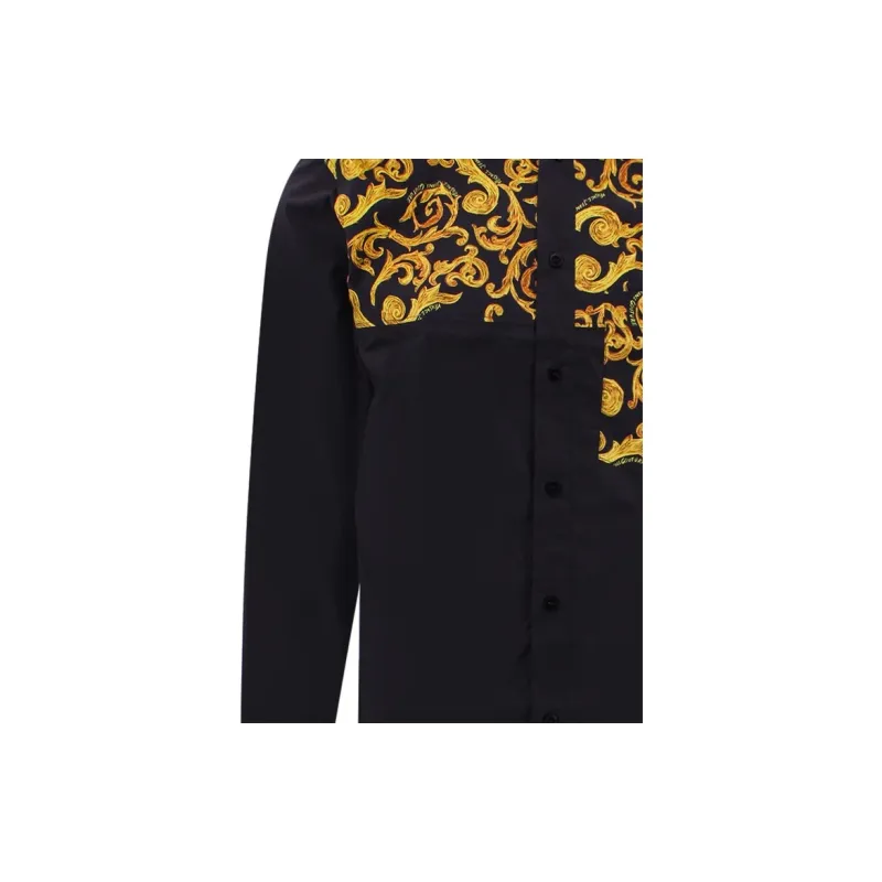 VERSACE JEANS COUTURE Baroque-print Cotton Shirt-5