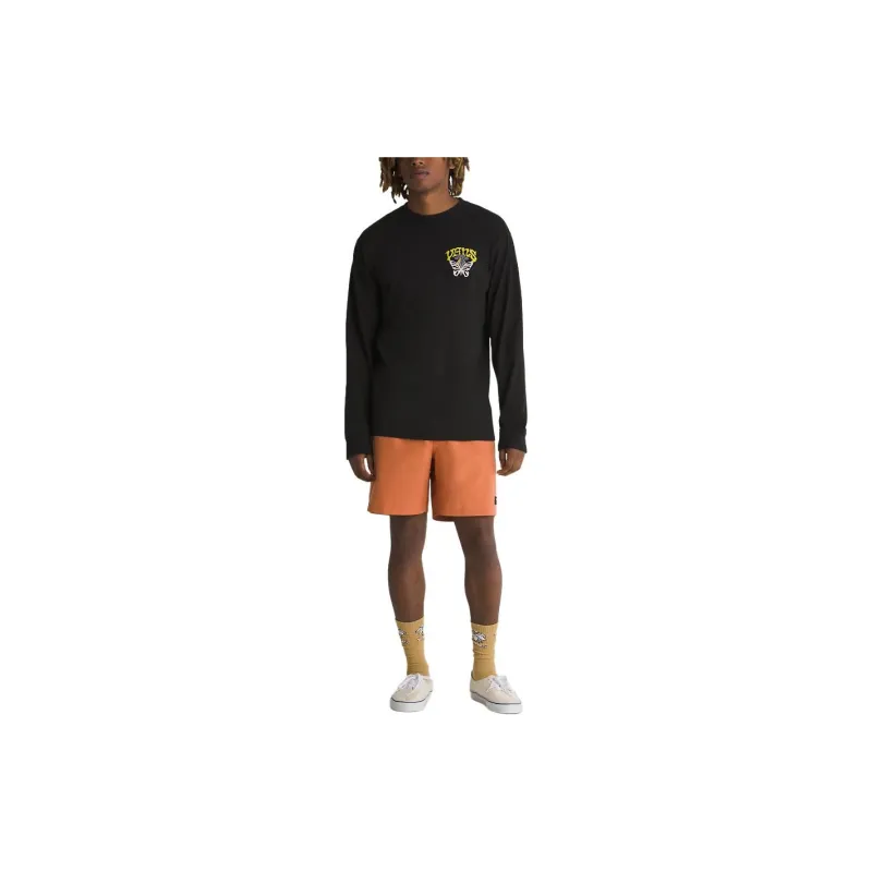 Vans Skull Saucer Long Sleeve T-Shirt T-Shirt Men's Black-1