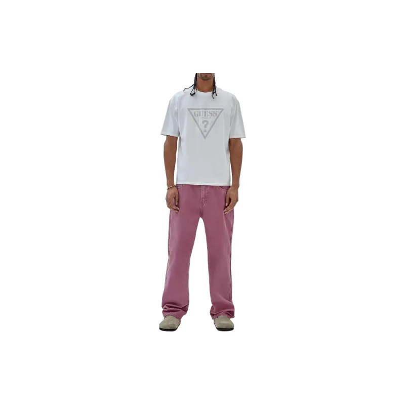 GUESS Triangle Logo T-Shirt T-Shirt Men's White-3