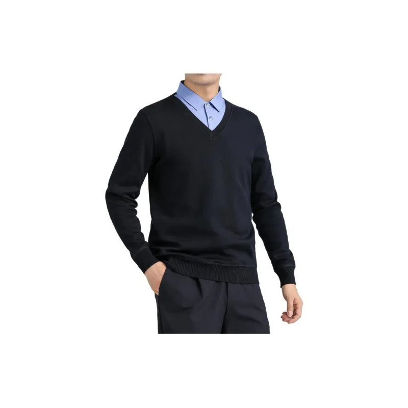Shu Family Sweater Men's Navy Blue-1