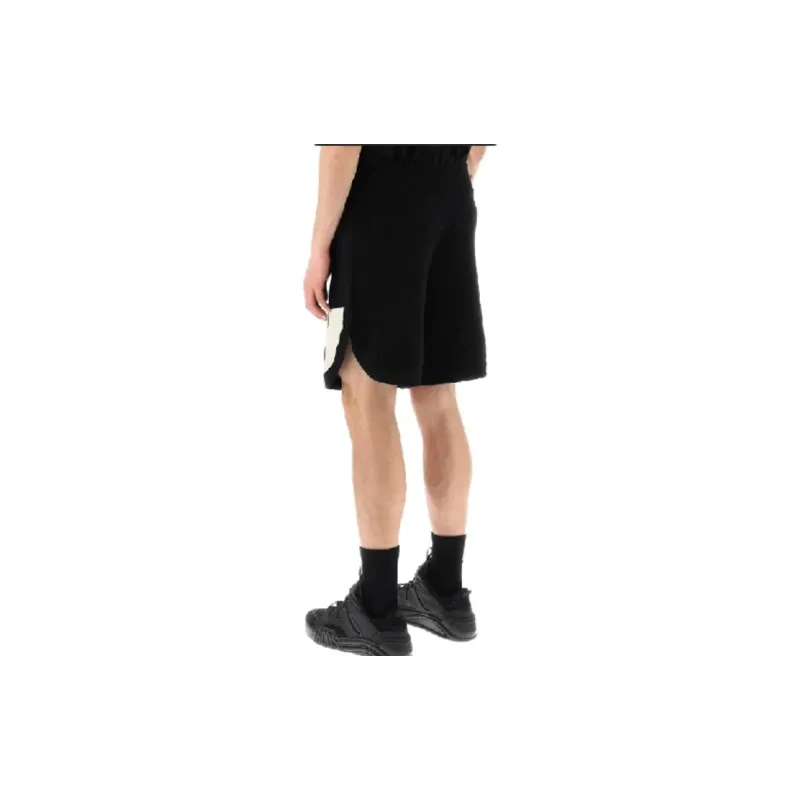 GCDS Logo detail Cotton Bermuda Shorts-3