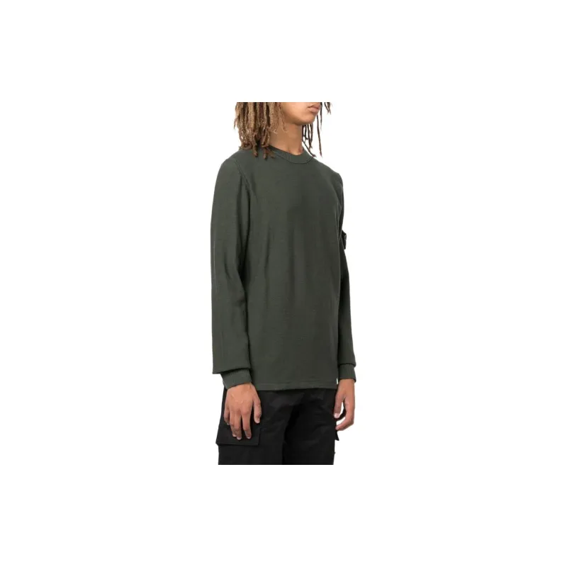 STONE ISLAND Logo patch Long sleeve Jumper-3