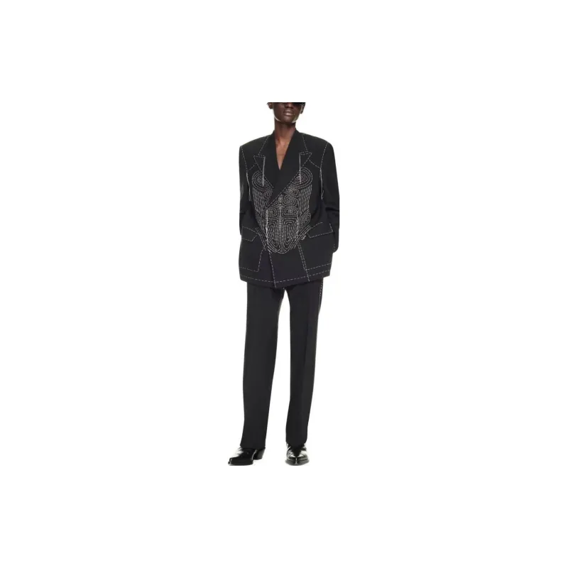 OFF WHITE Runway Body Stitch Double breasted Jacket-2