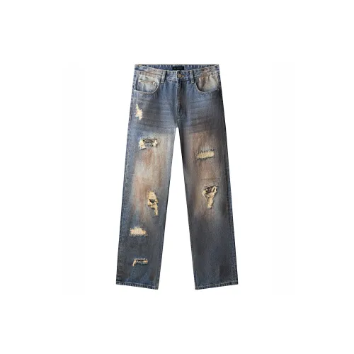 HARSIINCN Jeans Men Nostalgic Blue