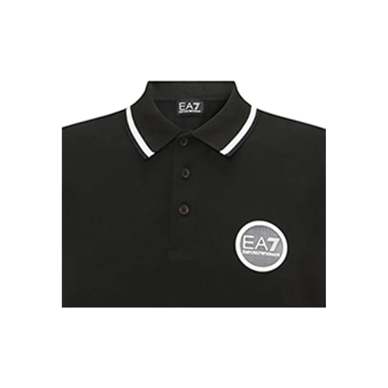 EMPORIO ARMANI EA7 SS22 Polo Shirt Men's Black-4