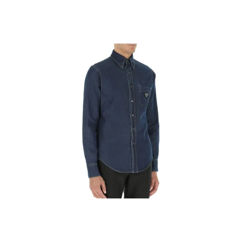PRADA Shirts Men Blue-3