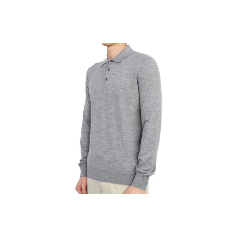 JOHNSTONS OF ELGIN Polo Shirt Men's Gray-2