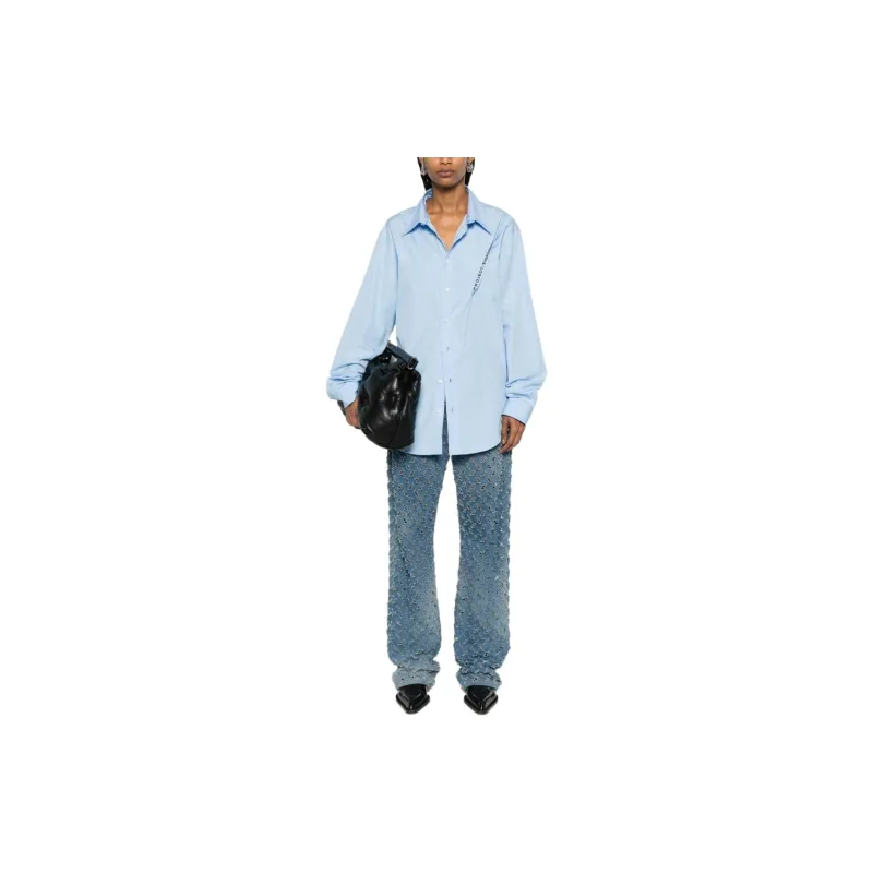 Y/Project Logo Embroidered Long Sleeved Shirt-3