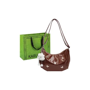 KARUISHA PU Shoulder Bag, Crossbody Bag Women's Yellow/Ecru/Brown/Burgundy