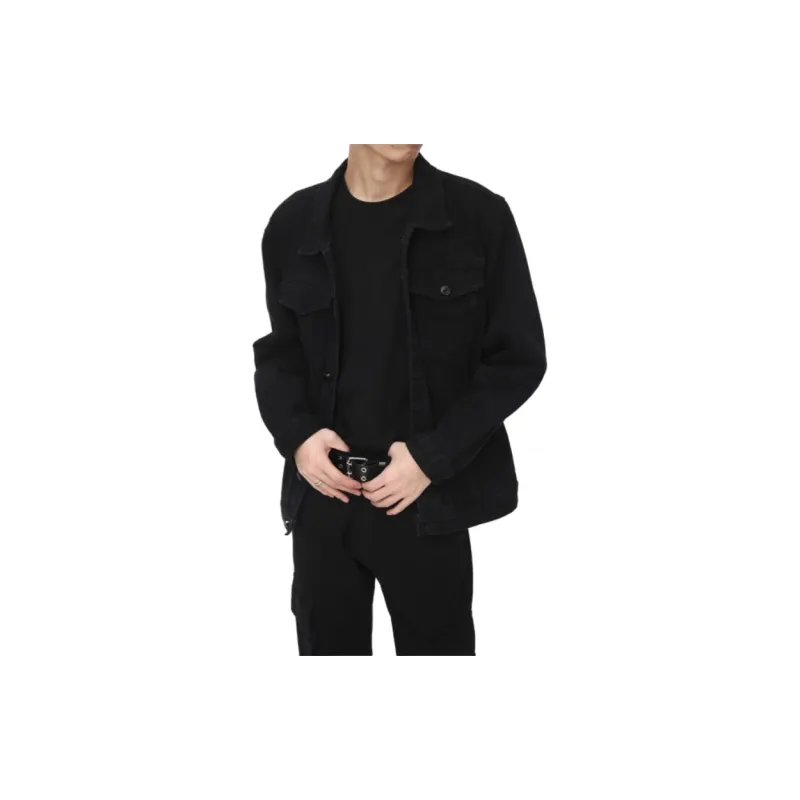 Voguo Relay Denim Jackets Unisex Black-2