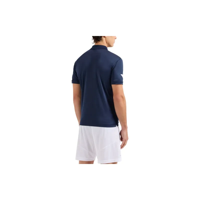 EMPORIO ARMANI EA7 SS24 Polo Shirt Men's Navy Blue-4