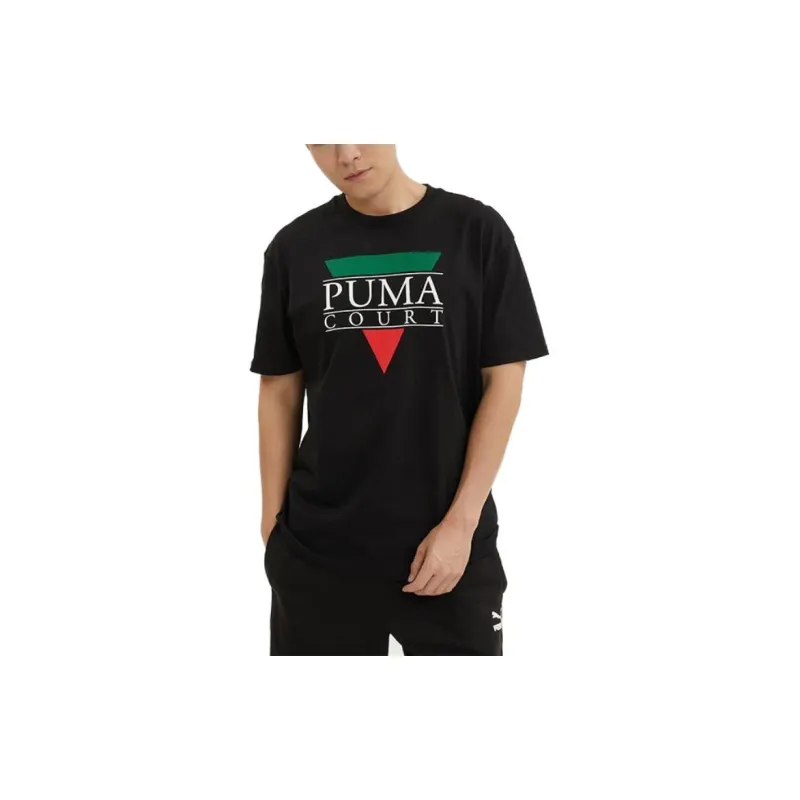 PUMA Tennis Club Graphic T Shirts Men Black-4