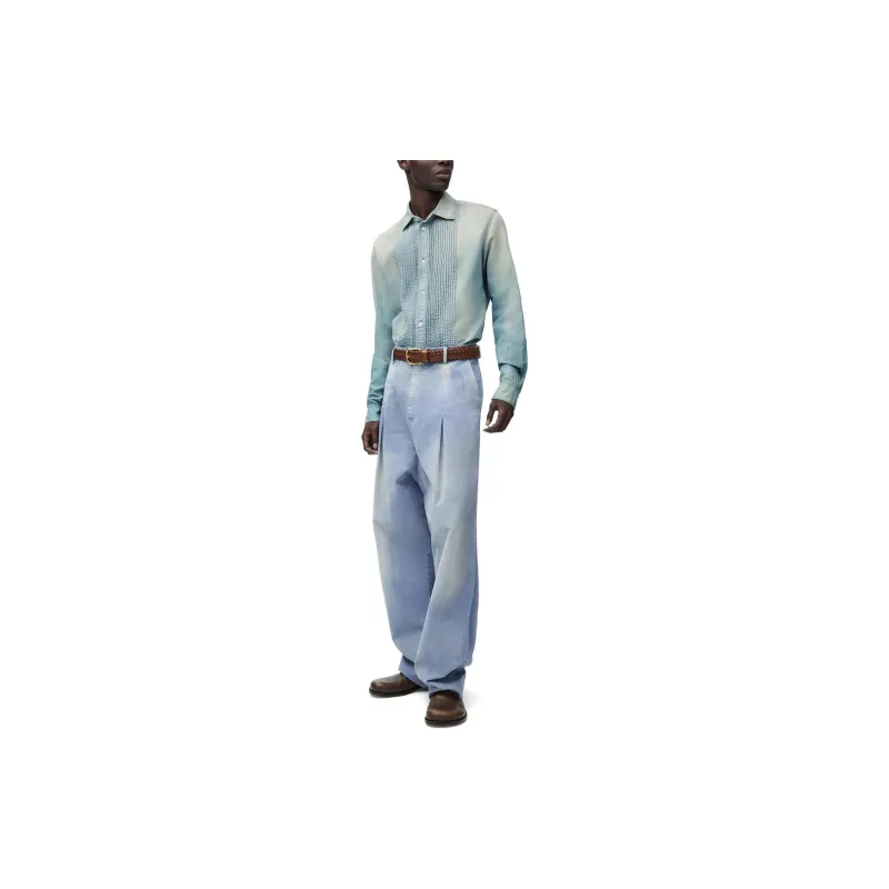 LOEWE FW24 Shirt Men's Bleached Indigo-1