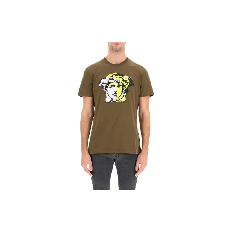 VERSACE T-Shirts Men Dark Green-1