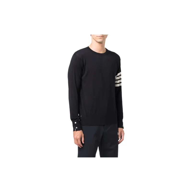 THOM BROWNE 4 Bar Crewneck Pullover-2