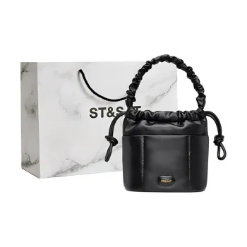 ST&SAT Cow Leather Shoulder Bag Crossbody Bag Handbag Bucket Bag Women's Multicolor