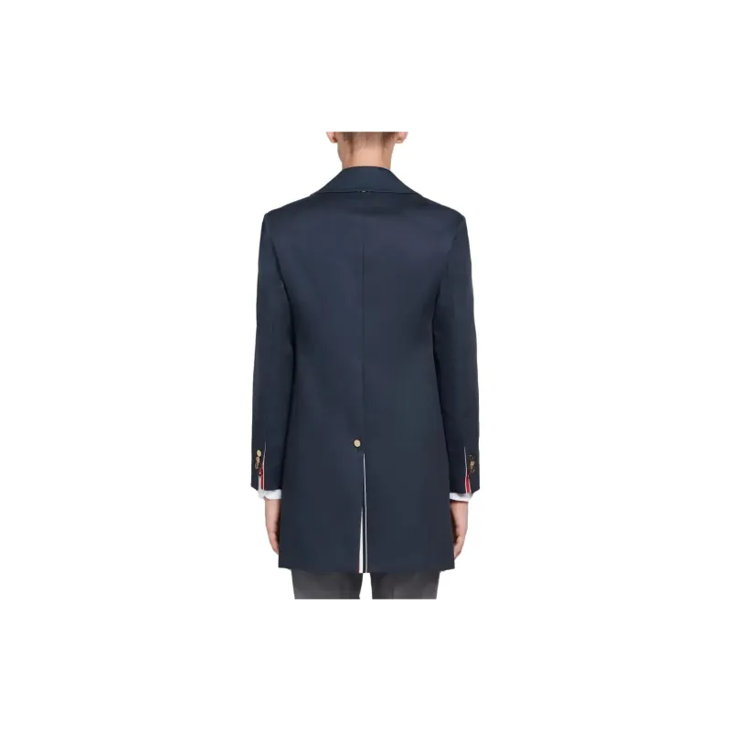 THOM BROWNE Mac Bal Collar Overcoat-2