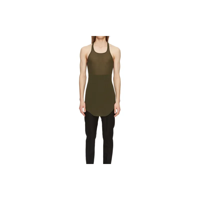 RICK OWENS/RO FW24 Tank Tops Men's Forest Color-2