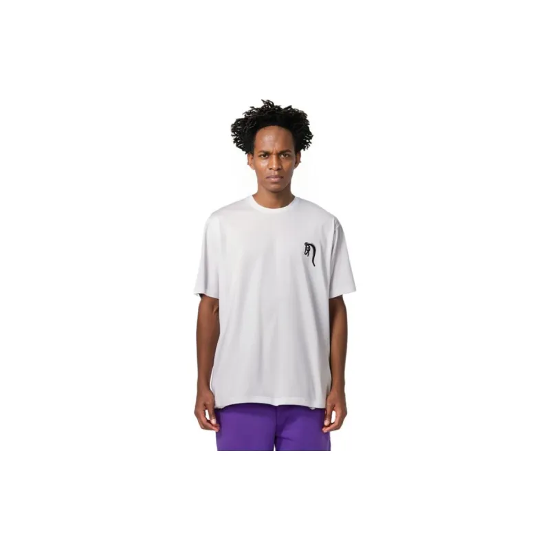 HERMES Logo Printed Crew Neck Straight Fit Short Sleeved T Shirt T Shirt Men's White-4