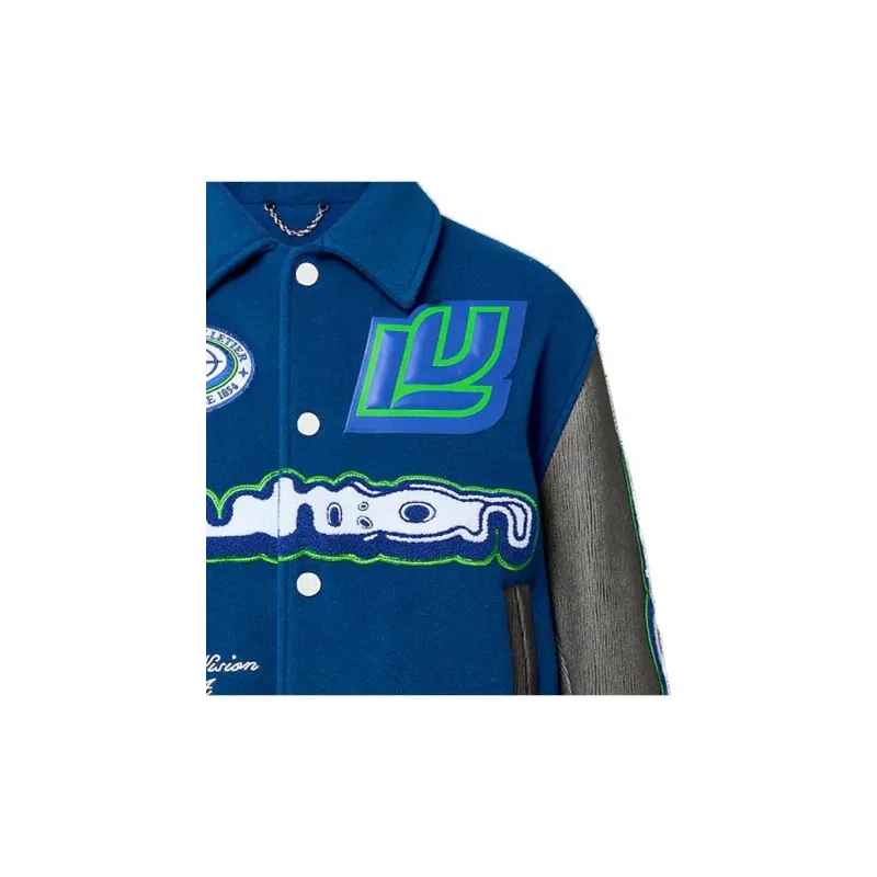 Lv Embroidered Varsity Blouson-5