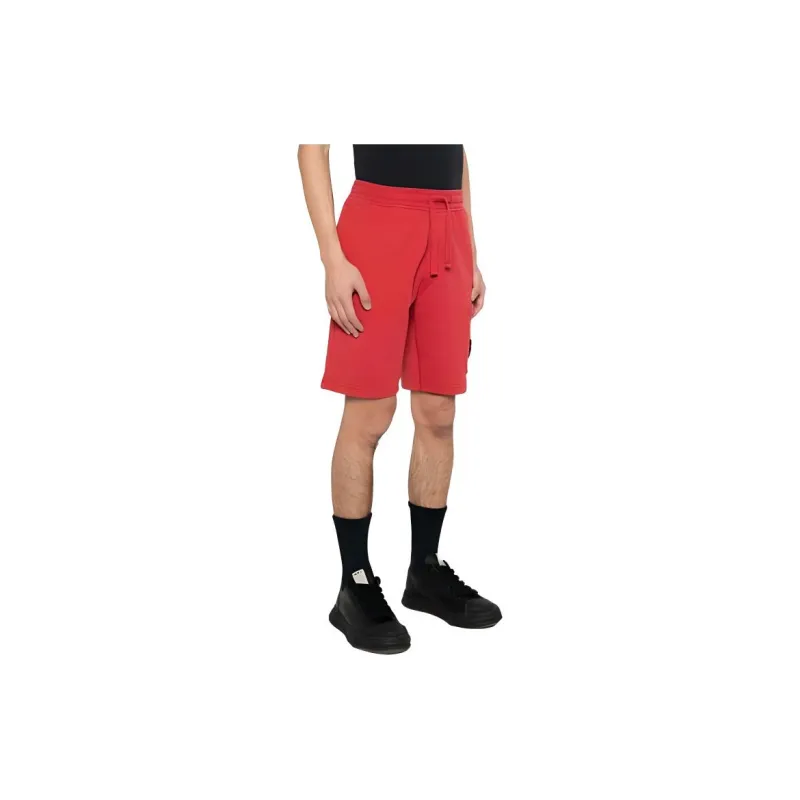 STONE ISLAND Fleece Logo Shorts-4