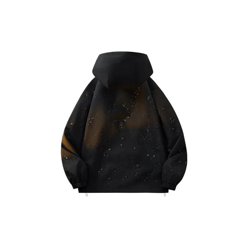 ROBINHOOD Waterproof And Windproof To Keep Warm Windbreaker Jacket Unisex Black-1