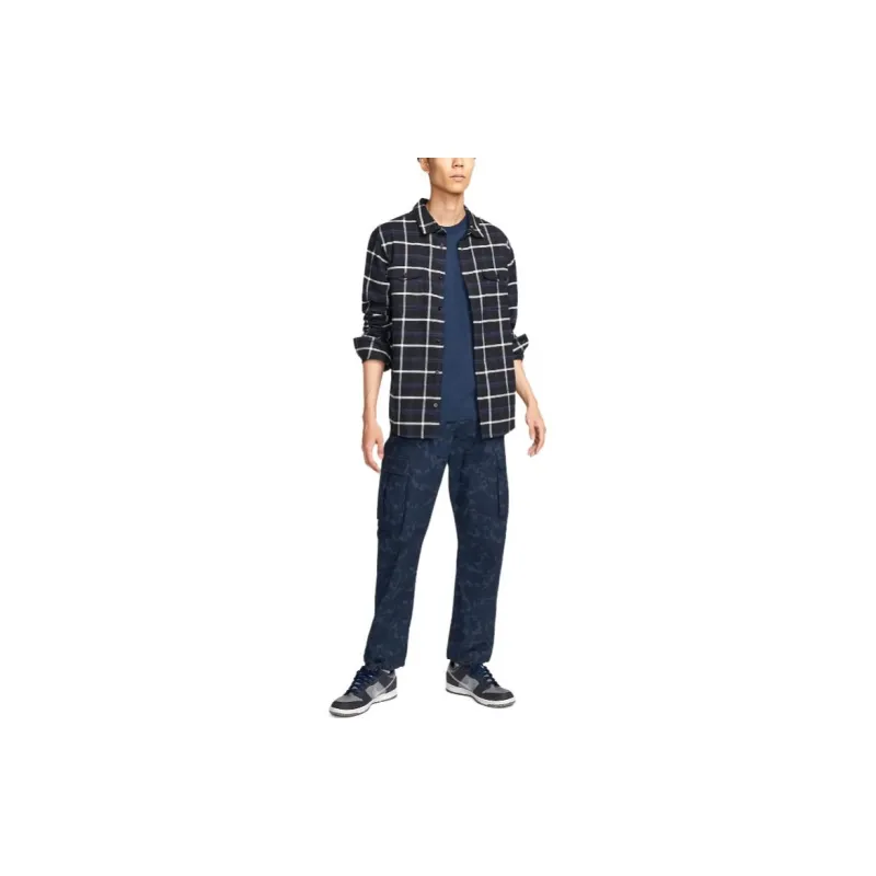 Nike T Shirts Men Navy Blue-2