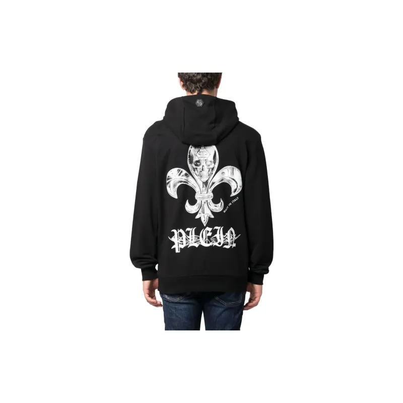 PHILIPP PLEIN Chrome Skull print Cotton Hoodie-3