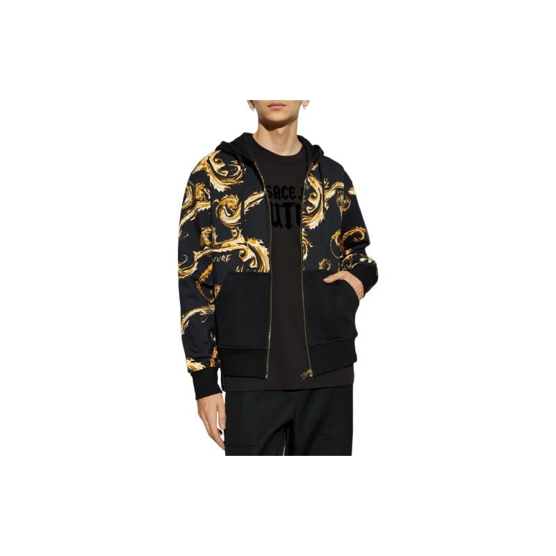 VERSACE JEANS COUTURE Barocco Printed Jersey Hoodie-2