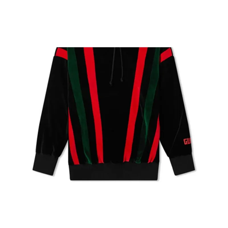 GUCCI Chenille Web Stripe Hoodie-5
