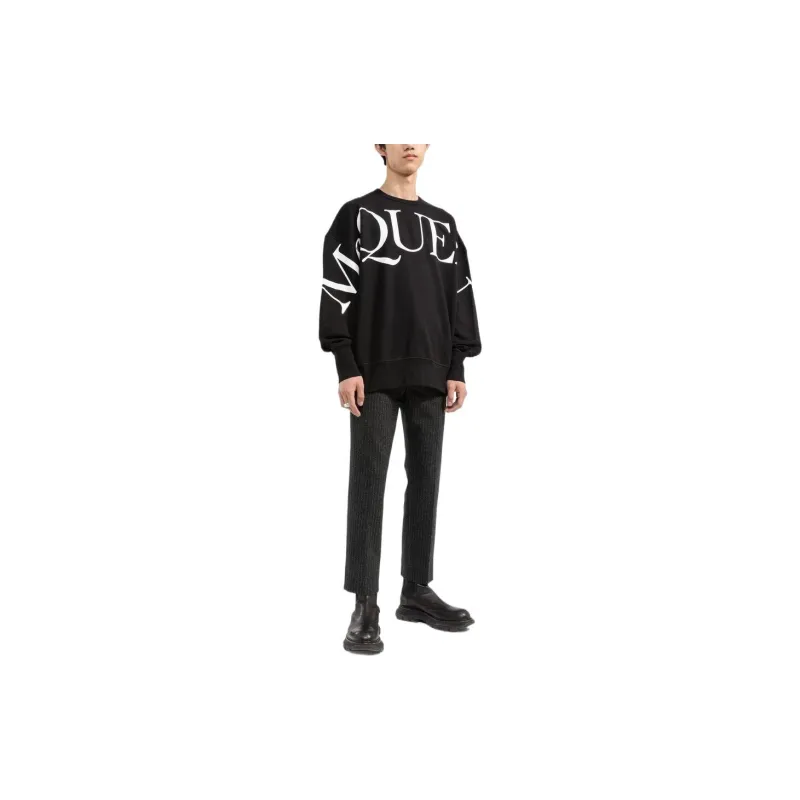 Alexander McQueen Sweatshirts Men Black-2