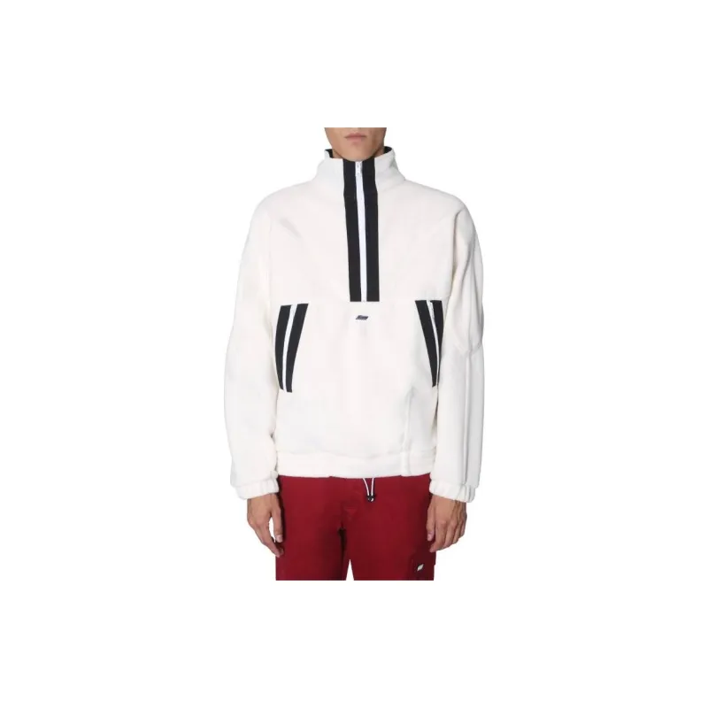 MSGM Logo Plaque Half Zip Sweater-2