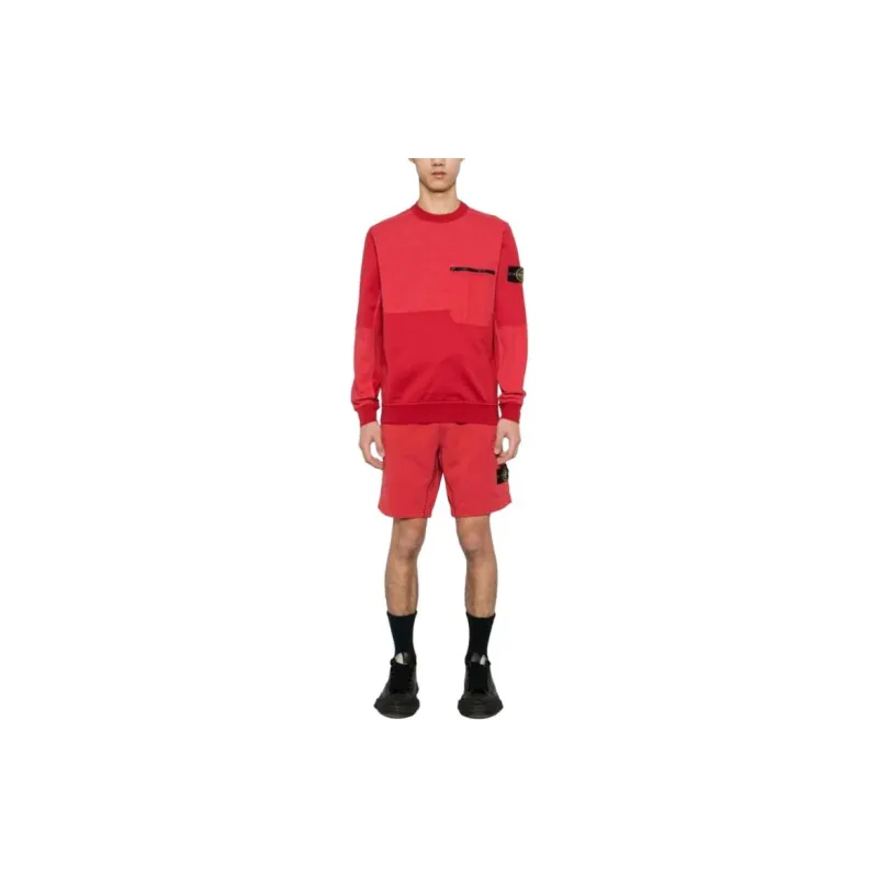 STONE ISLAND Fleece Logo Shorts-2