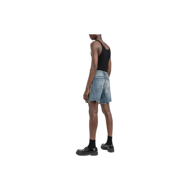 SAINT LAURENT SS22 Denim Shorts Men's Blue-3