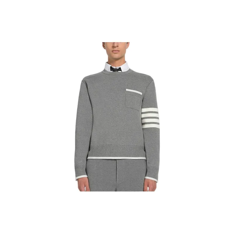 THOM BROWNE 4 Bar Striped Crewneck Jumper-2