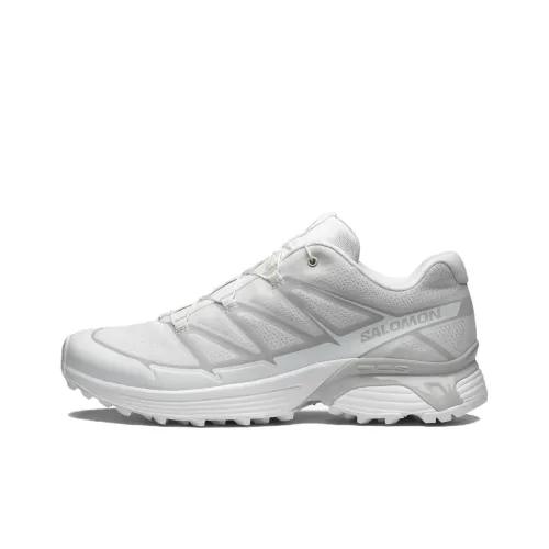 SALOMON XT Pathway Anti Slip Wear Resistant Low Top Casual Running Shoes Unisex White Gray