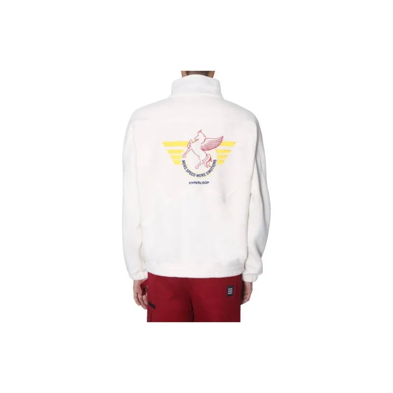MSGM Logo Plaque Half Zip Sweater-3