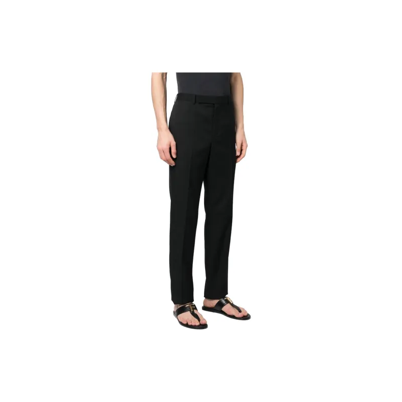 SAINT LAURENT Button Detailed Straight Leg Trousers-3