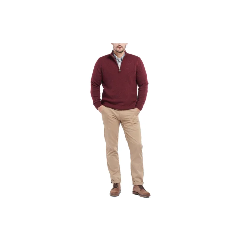 BARBOUR Barbour Tisbury Half Zip Sweater Sweater Men's Red-1