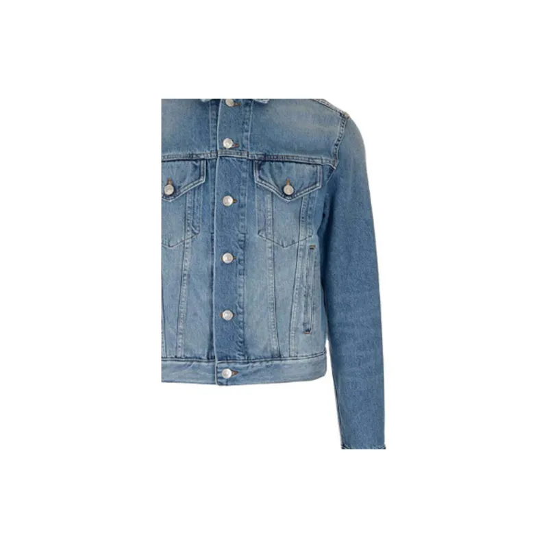 Balenciaga Denim Jacket Regular Fit Unisex Blue-5