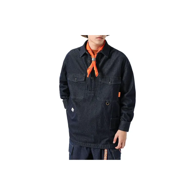 GOLDLION G+ Shirt Men's Navy Blue-1