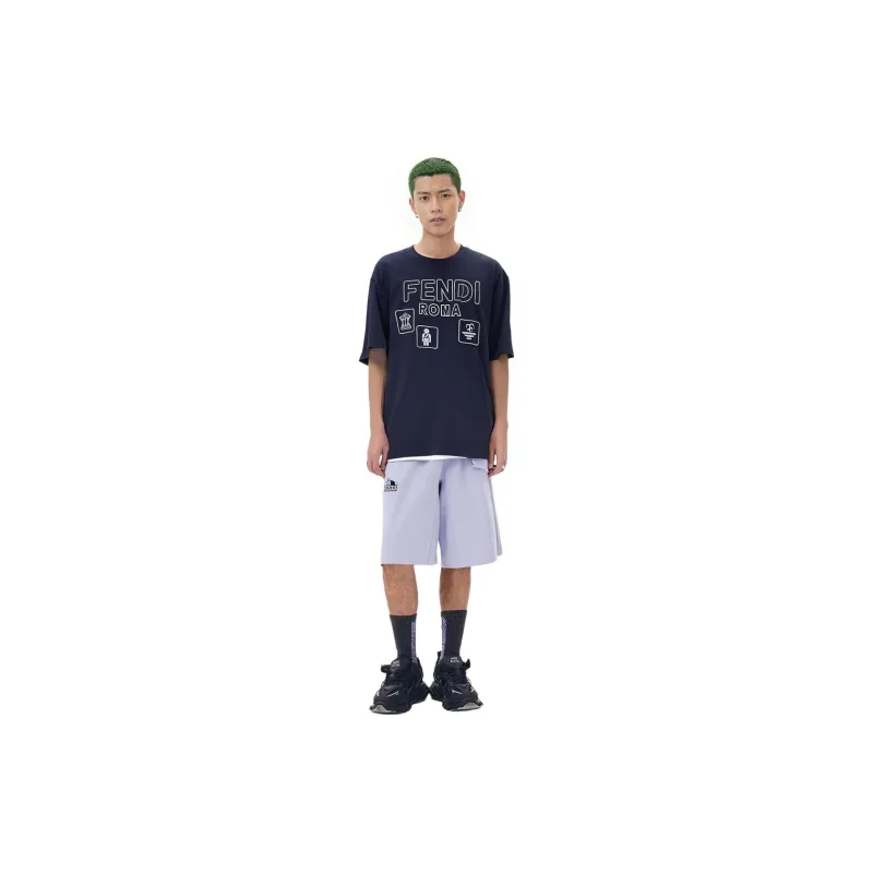 FENDI T Shirts Men Blue-3