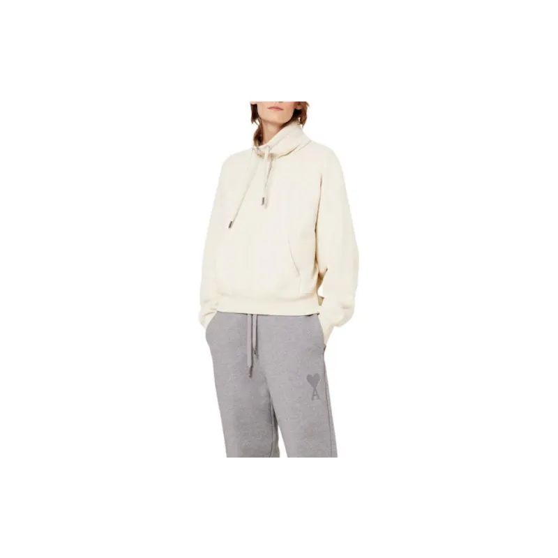 Ami Tonal Big Zip Sweat 'Off White'-2