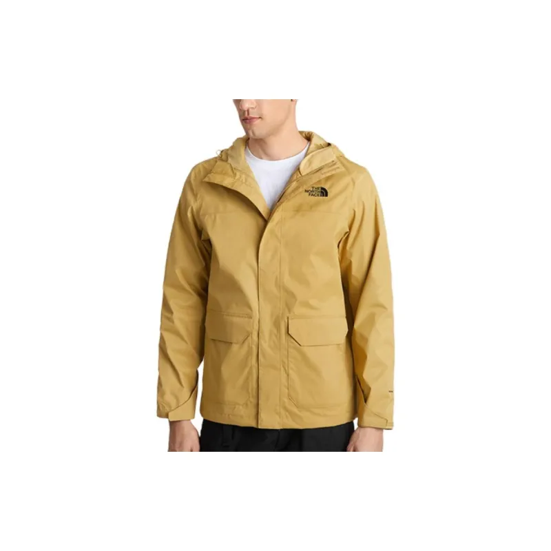 THE NORTH FACE Outdoor Hiking Waterproof And Windproof Windbreaker Jacket Men's Khaki-1