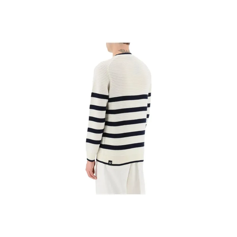 EMPORIO ARMANI Striped Knitted Sweater-2