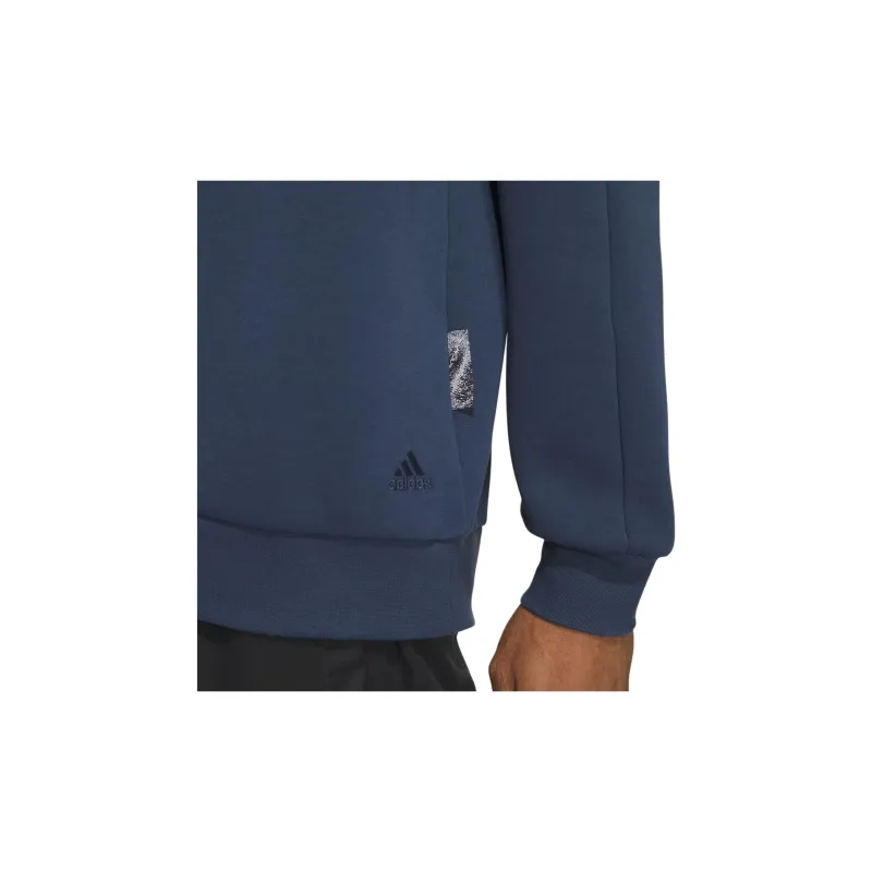 Adidas Wuji Series Sweatshirts Men Navy Blue-4