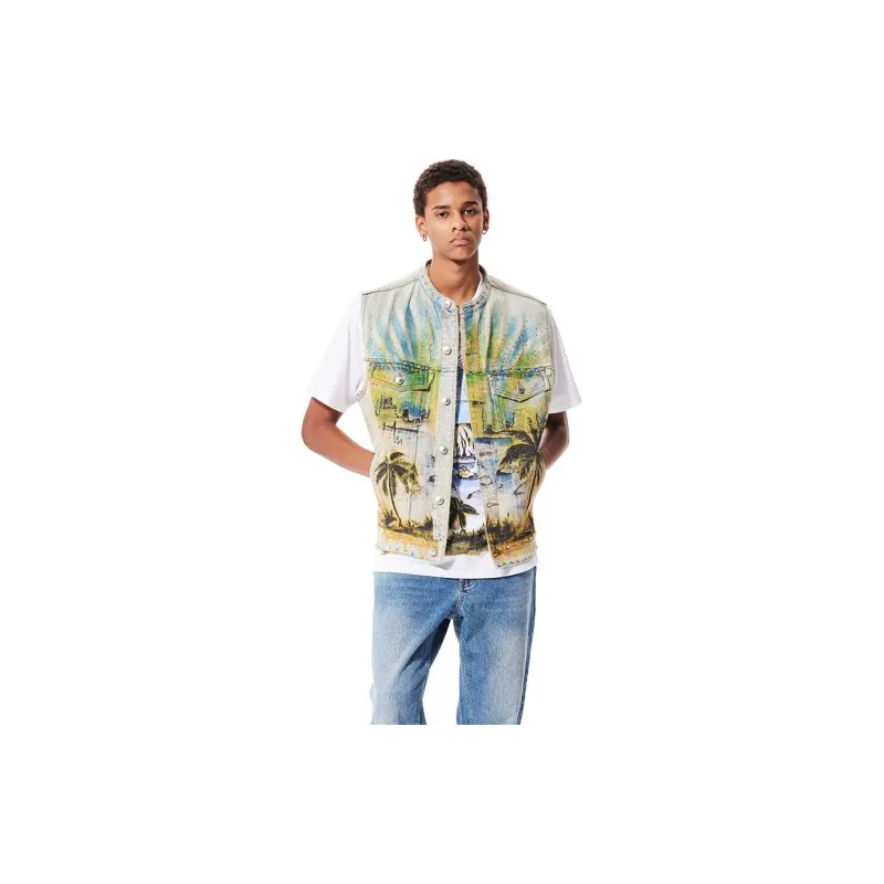 Ed Hardy FW24 Vest Men's Indigo-2