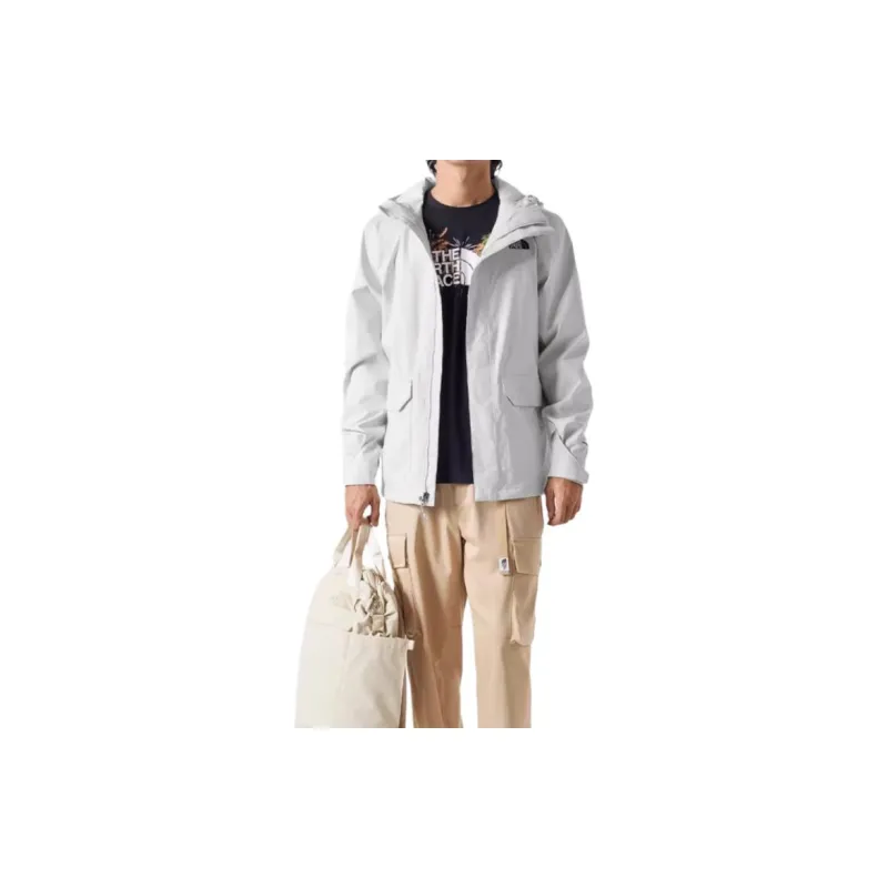 THE NORTH FACE City Outdoor Collection Hiking Water Resistant Windproof Breathable Windbreaker Jacket Men's Gray-1