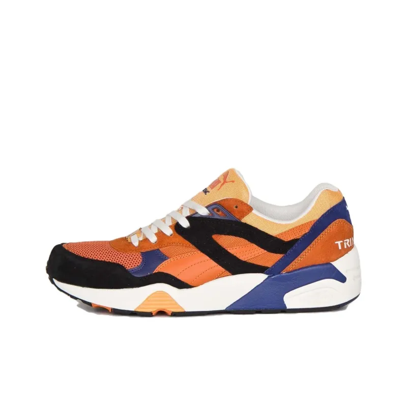 PUMA R698 Anti Slip Wear Resistant Low Top Casual Shoes Men's Orange Black-0