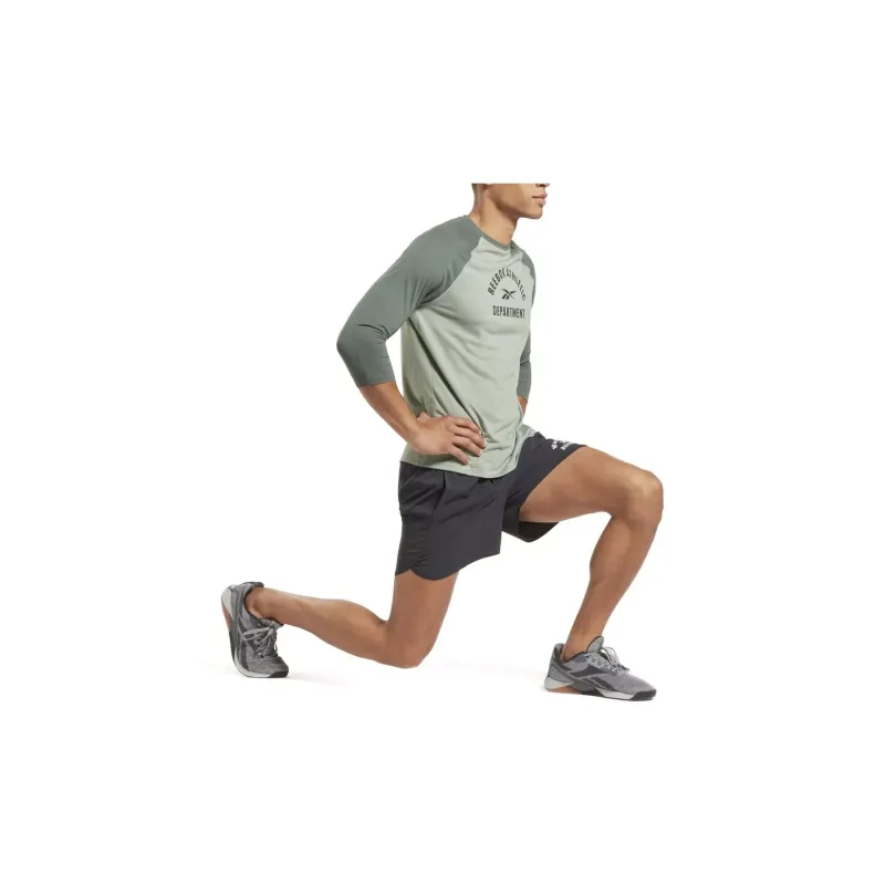 Reebok TRAIN WOVEN GRAPHIC SHORT Sports Shorts Men's Dark Gray-3